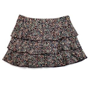 Express Layered Floral Mini Skirt